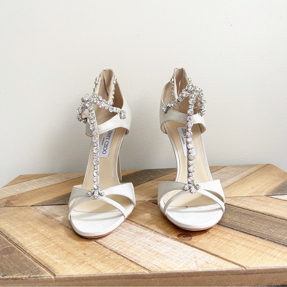 Jimmy Choo Faiza Crystal Sandals - Picture 3 of 12